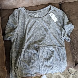 Hollister NWT Grey Peplum Top
